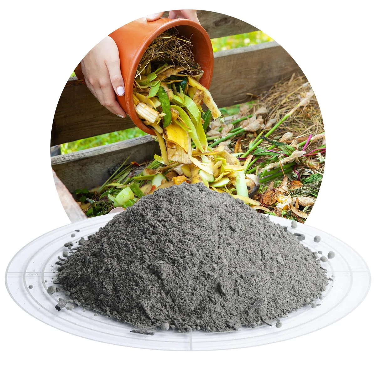 Schicker Mineral DiaKarbon Kompostkraft 5 kg, Mischung aus Diabas Urgesteinsmehl und Pflanzenkohle, Kompostveredelung zu Terra Preta, Nährstoffbindung, Wasserspeicherung, Kompostbeschleunigung