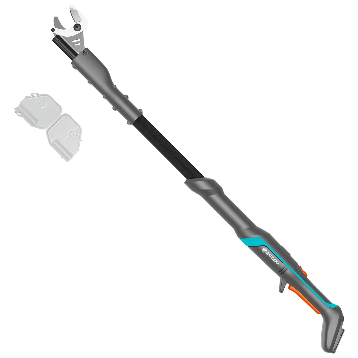Gardena Akku-Astschere EasyCut 110/18V P4A Solo: Kraftsparendes Schneiden, Bis zu 2,5 m Reichweite, Leicht & ergonomisch, Stahlmesser, Kabellos (14772-55)