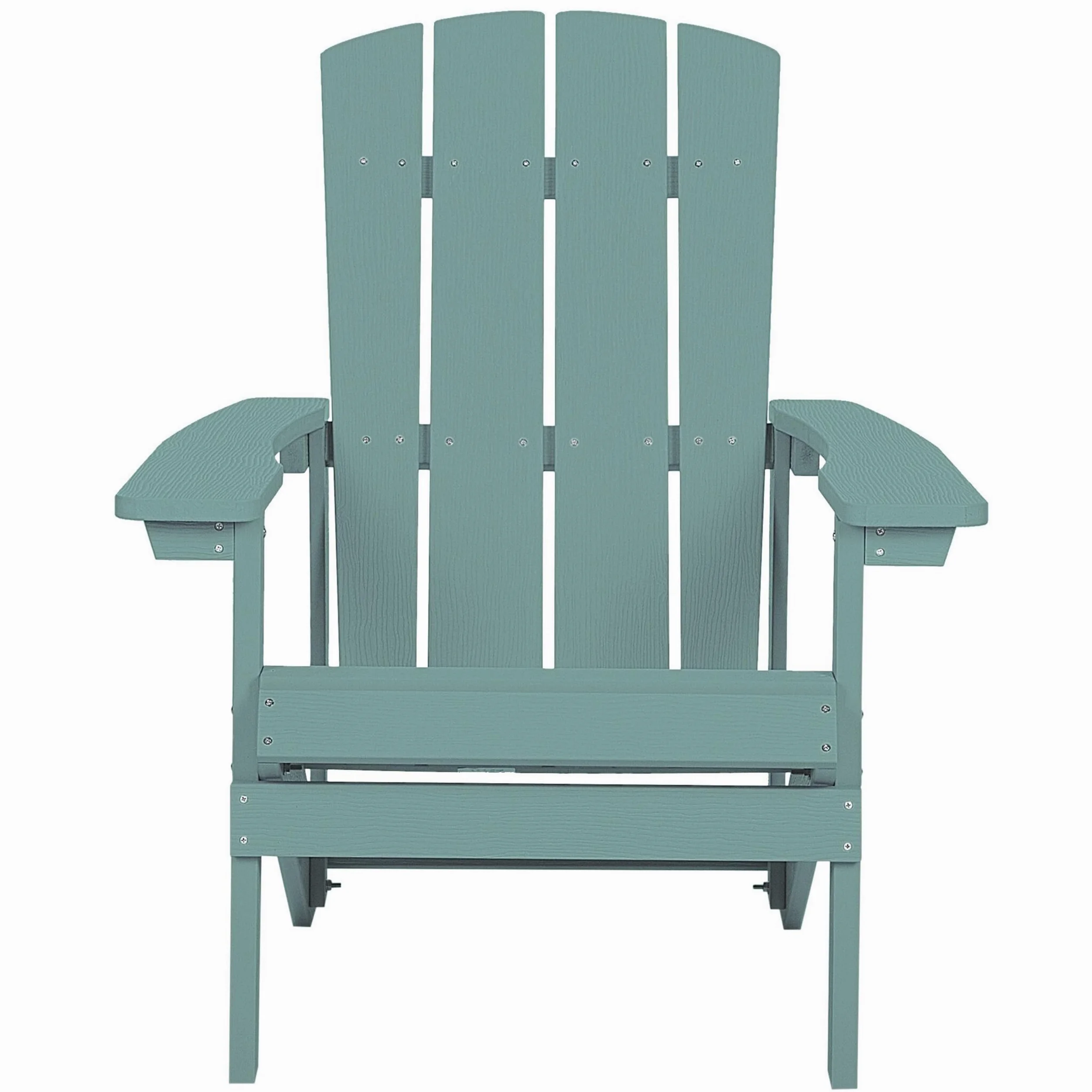 Beliani Moderner Muskoka Gartenstuhl Kunstholz Türkis mit Hocker Armlehnen Adirondack