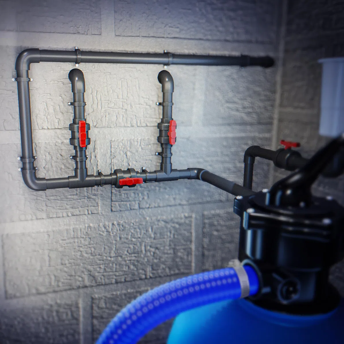 Pool Bypass Set für Wärmepumpe 38 und 50 mm Poolheizung Schwimmbecken Heizung