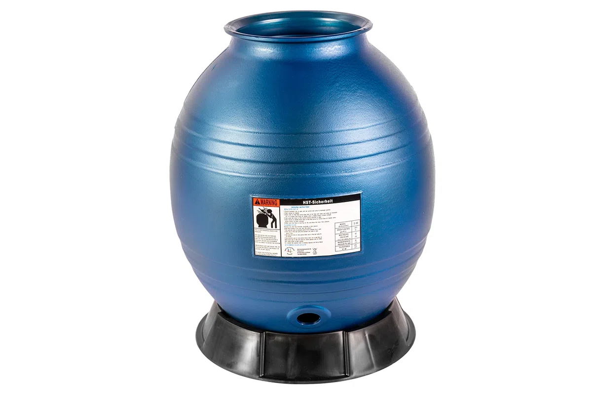 HST Sandfilter Poolfilter bis 30.000 Liter + Leis Profi Poolpumpe 8000 Liter/Std 250 W mit Vorfilter Sandkessel 5-Wegeventil Bodenplatte viel Zubehör Komplettset geeignet für Sand Filterbälle Glas
