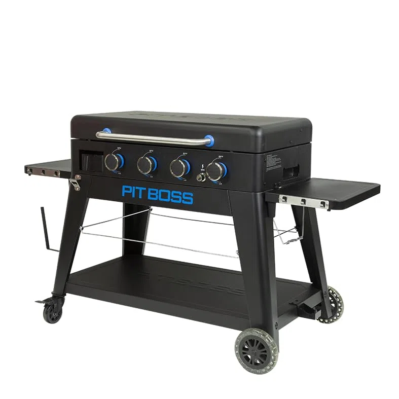 Pit Boss 4-Brenner Ultimate Lift-Off Plancha (Grill mit Keramikbeschichtung, 13,5 kW Leistung, 4 Gasbrenner aus Edelstahl) 10815 | Grill mit Keramikbeschichtung, 13,5 kW Leistung, 4 Gasbrenner aus Edelstahl 10815