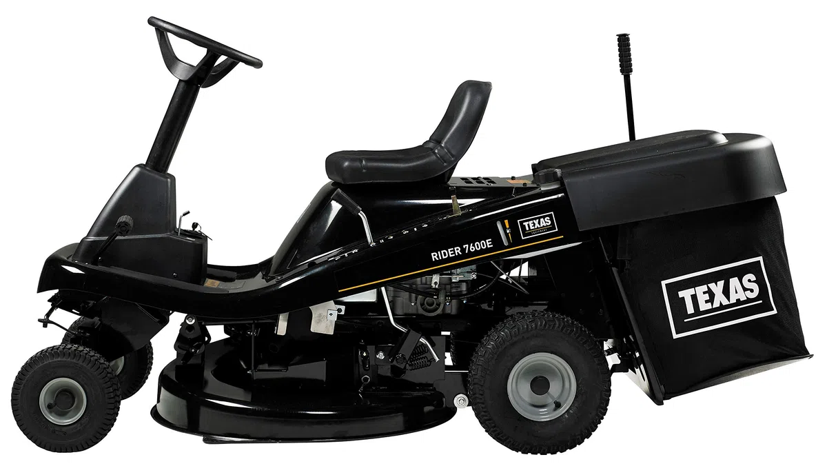 Texas Aufsitzmäher Rasen Traktor Rasenmäher Traktor Aufsitzrasenmäher Rasentraktor Rasenmäher Bulldog Gartentraktor Hochgrasmäher Rider 7600E 3in1 | 432cm³ | 12PS | 76cm | AHK | E-Start | | 5Vor+1R