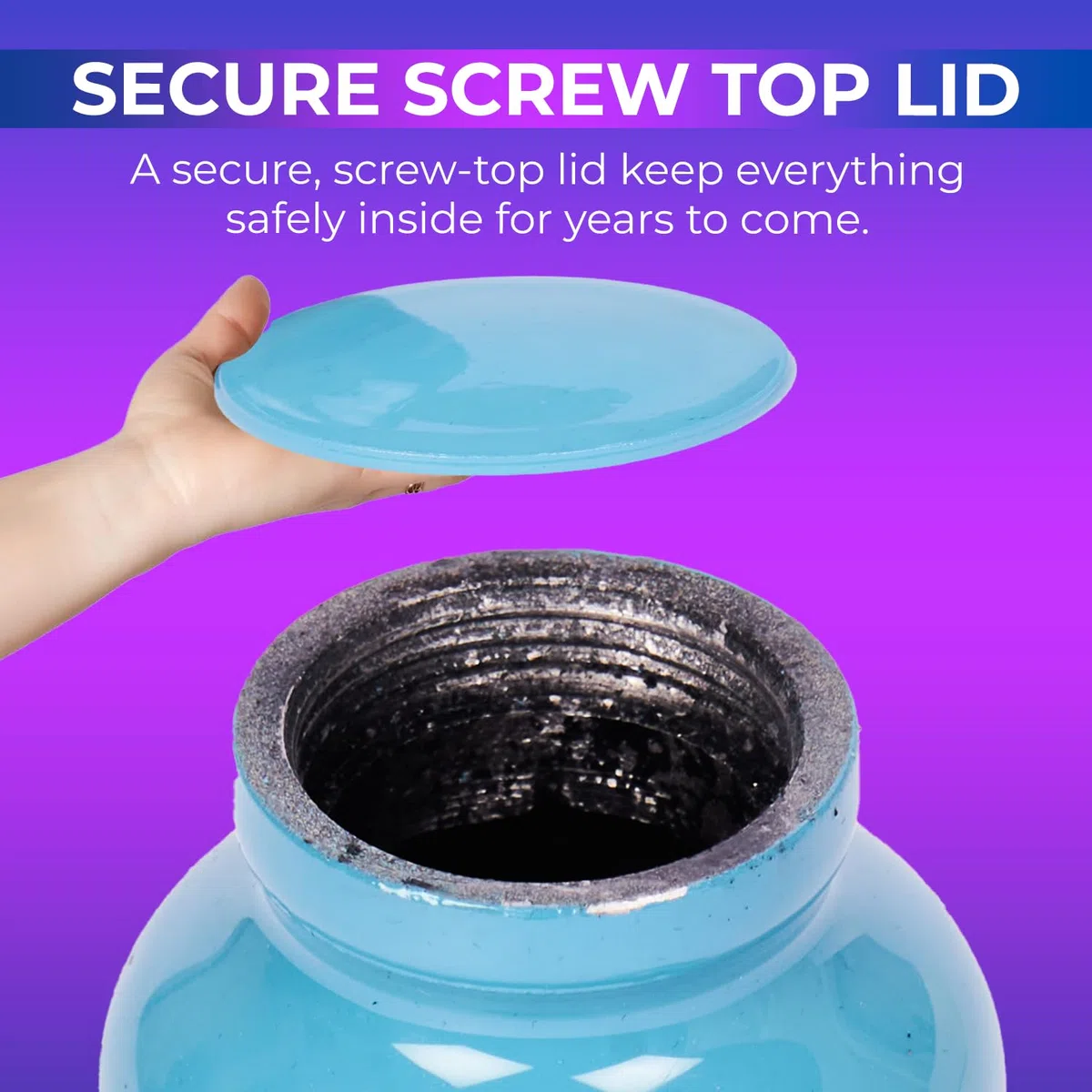 hlc URNS – Strandurne für menschliche Asche – Beerdigungsurne für Erwachsene, handgefertigt, erschwingliche Urne für Asche (Erwachsene (90,7 kg) – 26,7 x 15,2 cm, Urne für Einäscherungen