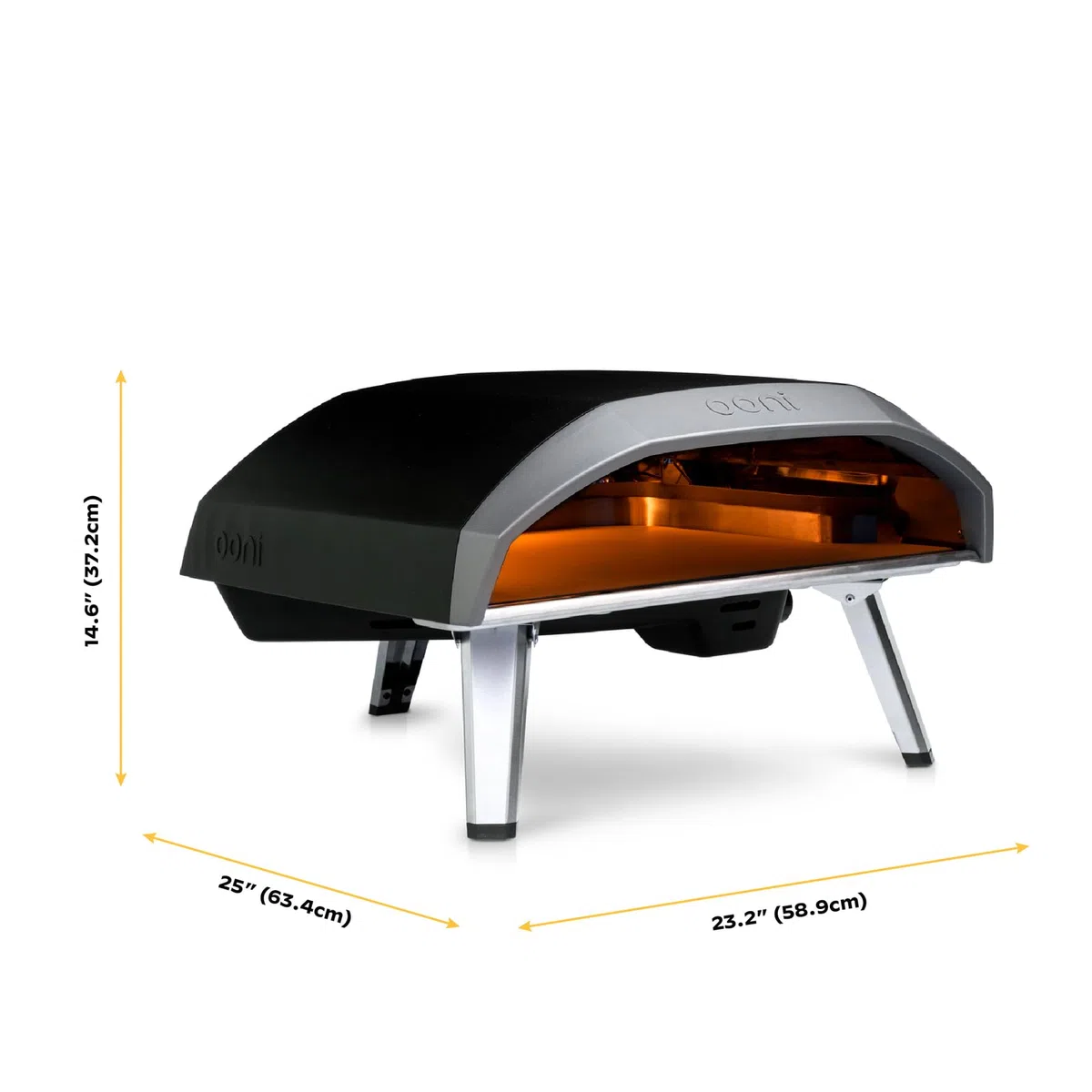 Ooni Koda 16 Gas Pizzaofen – 50 mBar Outdoor Pizzaofen Gas – Gartenofen für Grillen, Kochen und Backen – Gartenofen für Pizzas – Pizza Oven – Backt Pizzen in nur 60 Sekunden - (DE|AT- 50 mBar)