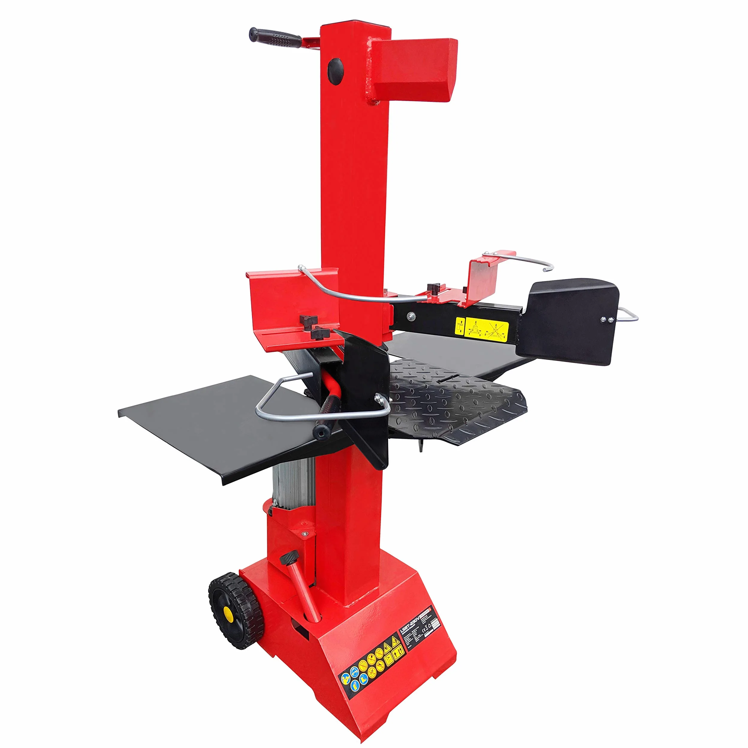 CROSSFER Holzspalter LS8T-230V/PRO/Hydraulikspalter 8 Tonnen Spaltkraft / 230V Motor 3 kW/Auto-Rücklauf mit stufenlosem Rücklaufstopp / 55 cm Spaltlänge/Spaltgut Ø max. 30 cm / 2 Holzablagetische