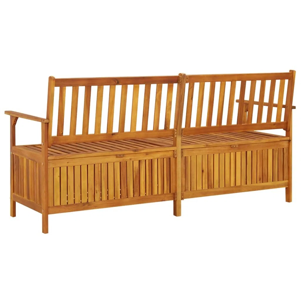 PURADAY Truhenbank 170 cm Massivholz Akazie Truhenbank mit Stauraum Gartentruhe Sitzbank Gartenbank Holz Sitzbank Outdoor Sitztruhe mit Stauraum Outdoor