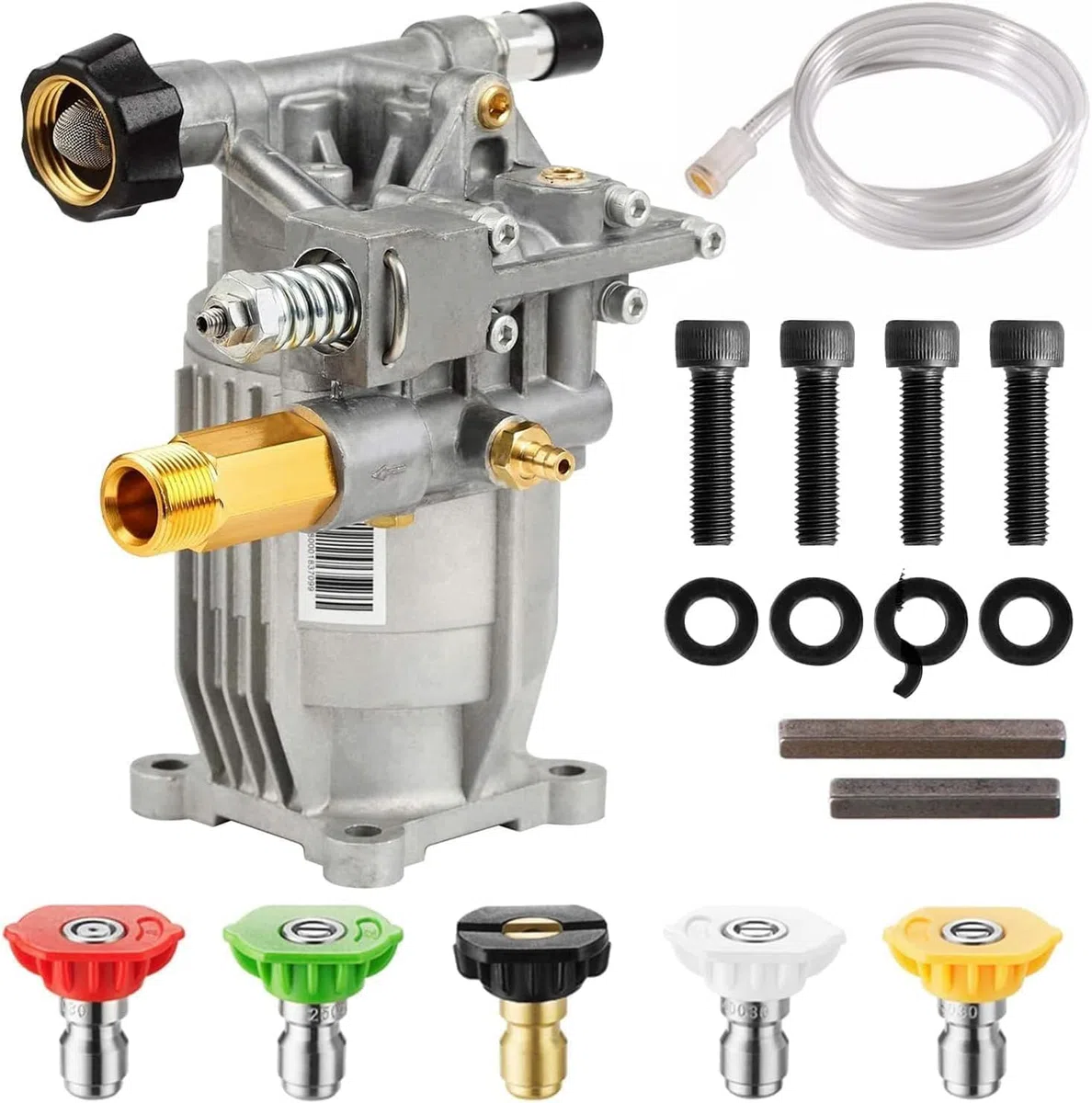 3/4" Welle Horizontale Hochdruckreinigerpumpe 2465 PSI 2.6 GPM Ersatzpumpe Kompatibel Simpson 90029 520002 520004 Dewalt dxpw3425 Honda GC190