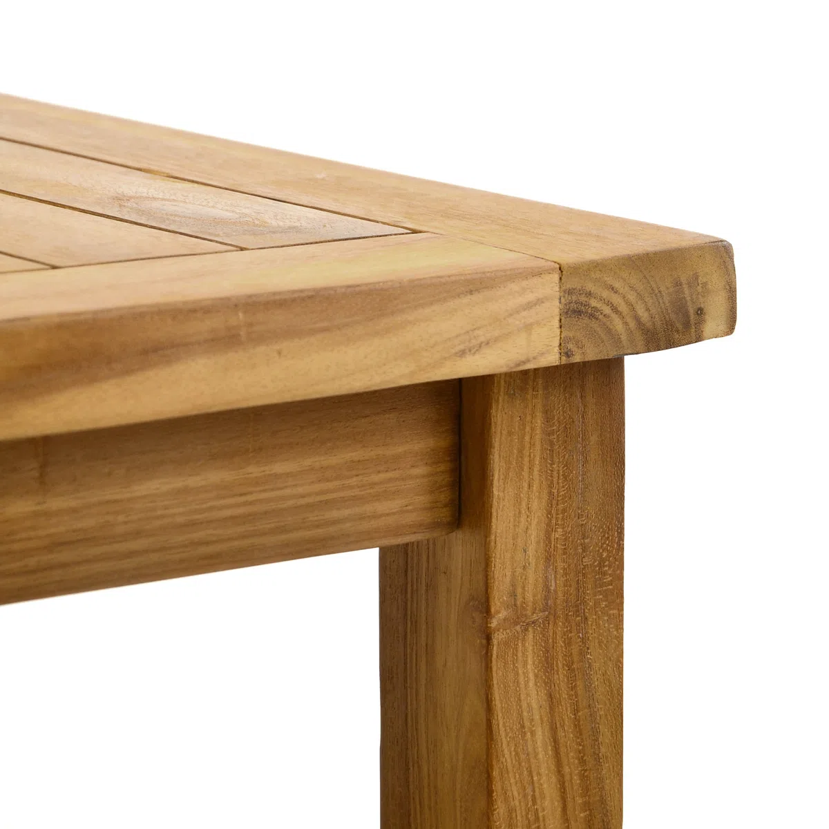 Divero Balkontisch STRALSUND aus Teak Holz, behandelt – Farbe: Braun