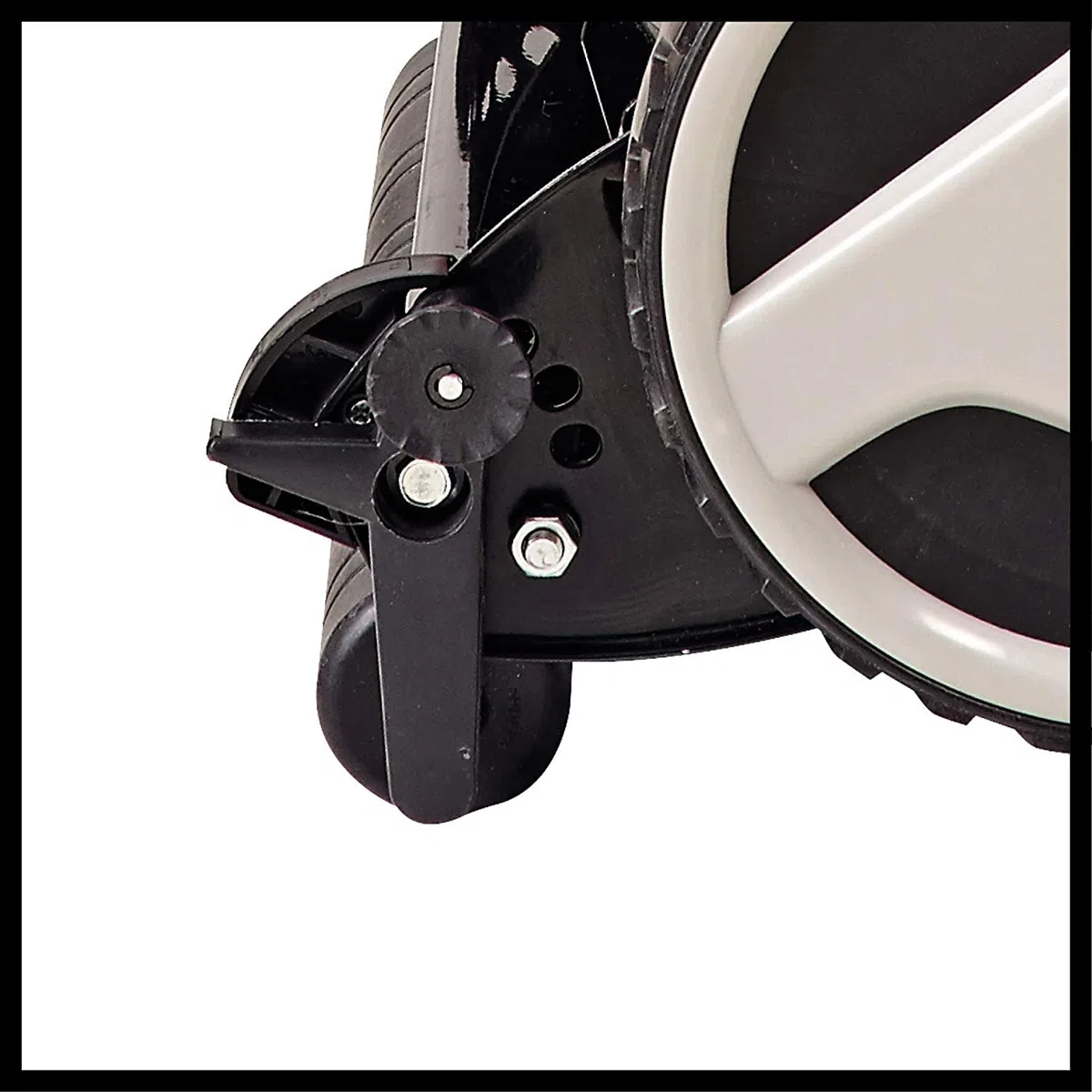 Einhell Hand-Rasenmäher GE-HM 38 S (38 cm Schnittbreite, 4-stufige Schnitthöhenverstellung, ohne Antrieb, für bis zu 250 m², 5 Schneidemesser aus hochwertigem Stahl), Schwarz/Rot