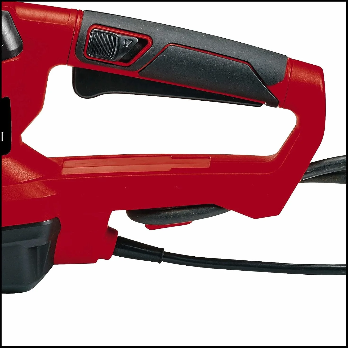 Einhell Elektro-Heckenschere GE-EH 7067 (700 W, Messer aus lasergeschnittenem u. diamantgeschliffenem Stahl, Metallgetriebe, Stoßschutz, inkl. Köcher)