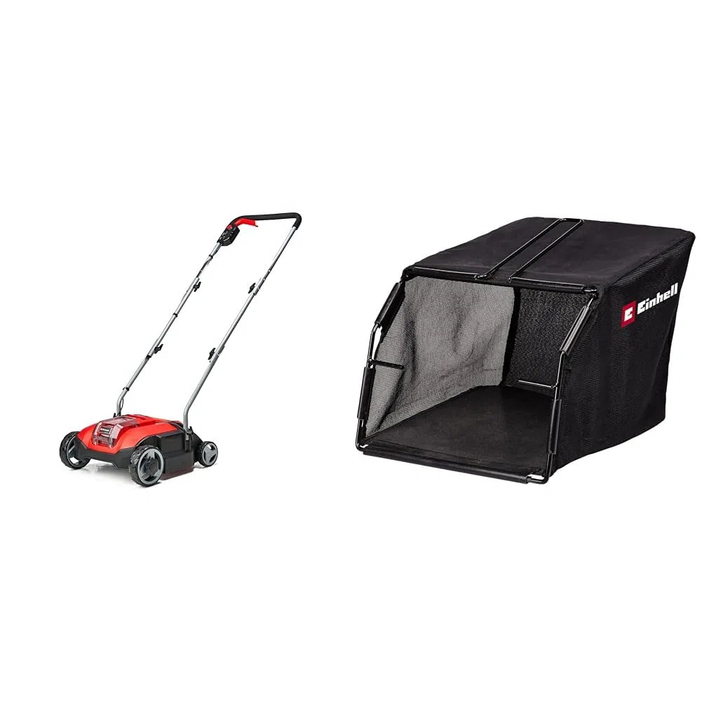Einhell Akku-Vertikutierer GC-SC 18/28 Li Power X-Change (18 V, Brushless, 28 cm Messerwalze, 3-stufige Arbeitstiefeneinstellung, inkl. Fangsack)