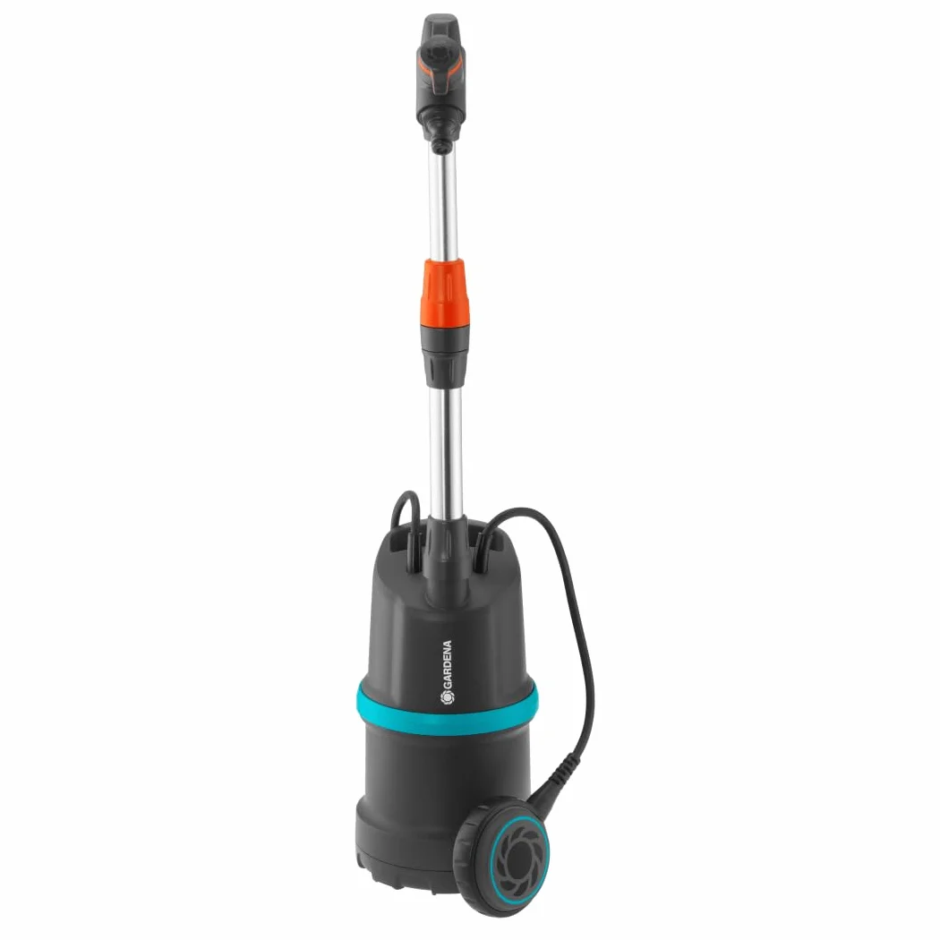 Gardena Regenfasspumpe 4000/1 mit Kabel: Tauchdruckpumpe mit integriertem Filter, Fördermenge 4000 l/h, Regulierventil zur Einstellung der Wasserenge (1762-20)