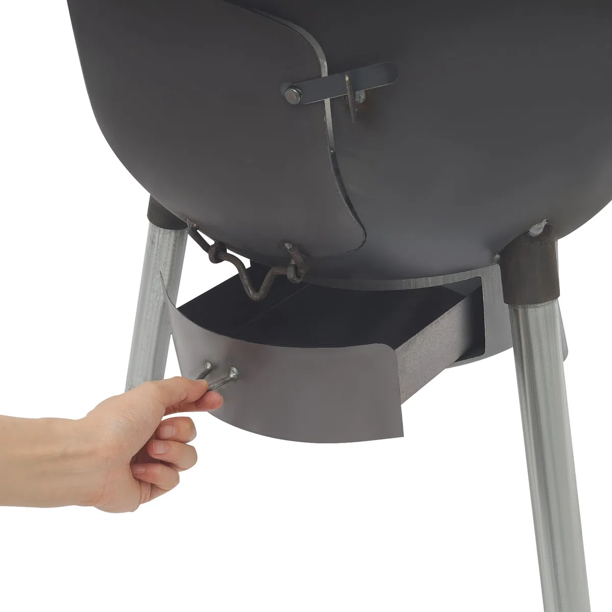 Tragbarer Holzofen mit 3/4 Kochringen & Aschekasten - Abnehmbaren Ofenbeine Robuster Stahlblech-Ofen mit Belüftung und Schornstein Holzofen für Camping, Picknick und Outdoor-Kochen (20.5zoll)