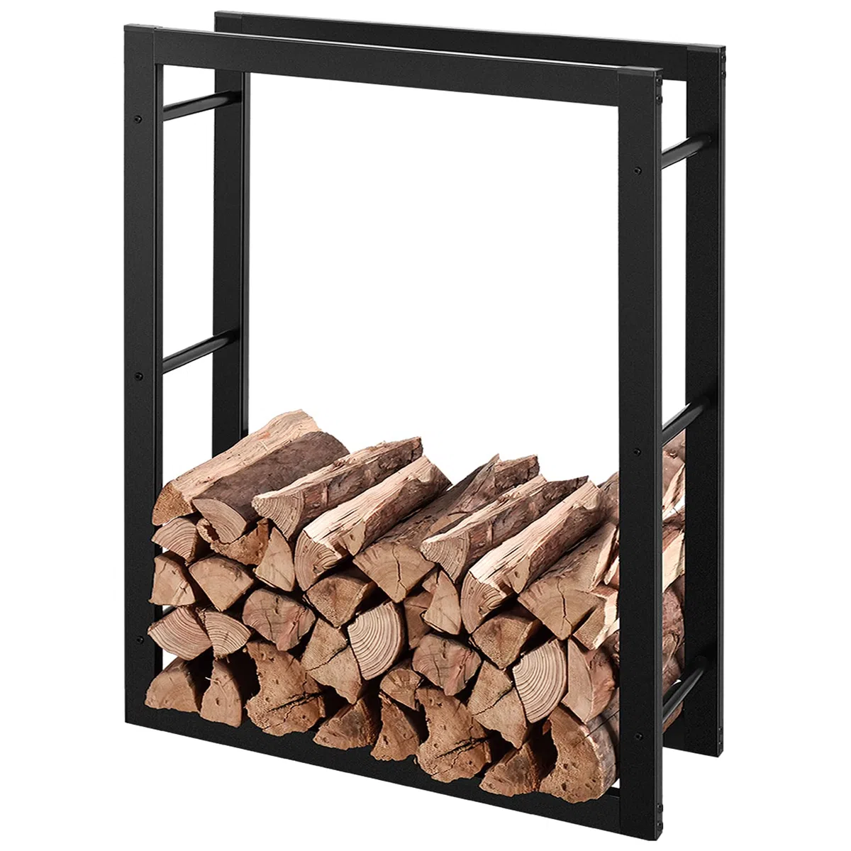RANSENERS Kaminholzregal 110x27x150cm (mehr Größen), Robustes & Rostfreies Brennholzregal für Innen und Außen