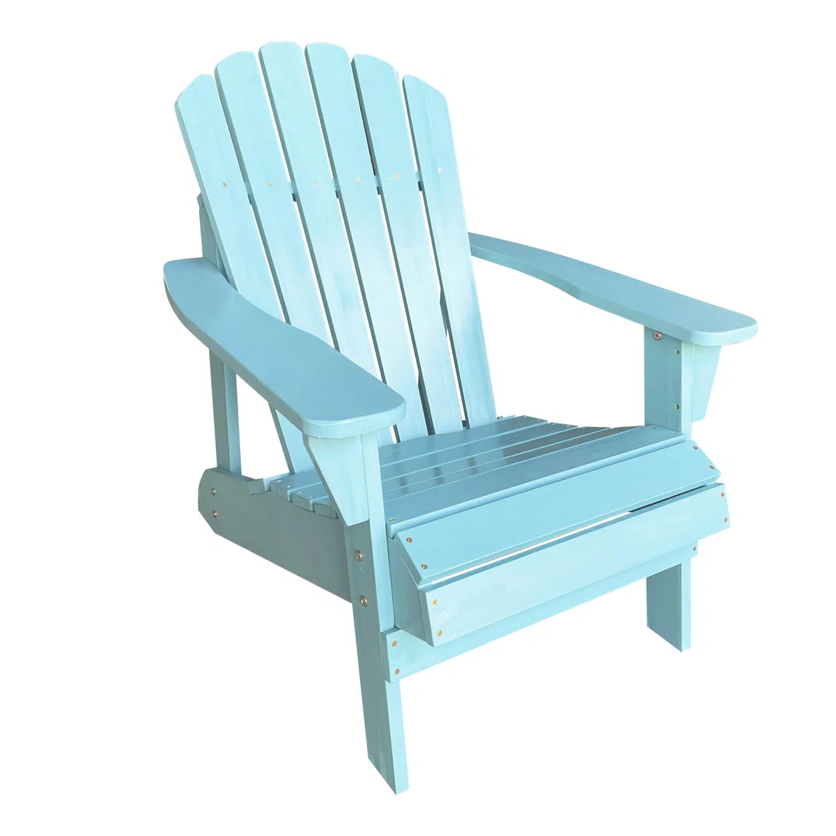 AXI Carmen Adirondackstuhl aus Holz in Pastellblau | Gartenstuhl/Loungestuhl/Adirondack Stuhl/Chair aus Holz für 1 Person mit Armlehnen & hoher Rückenlehne | 90,5 x 78,4 x 93 cm