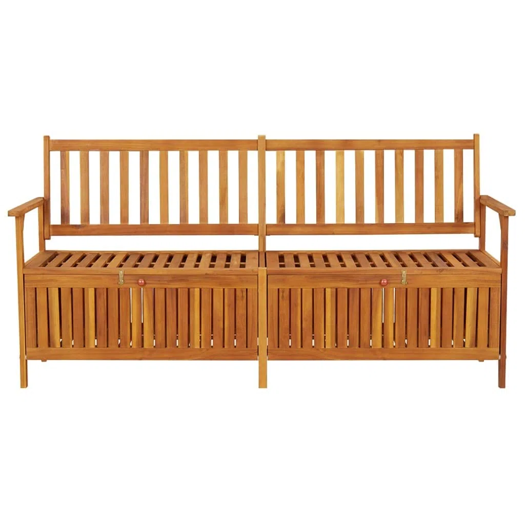 PURADAY Truhenbank 170 cm Massivholz Akazie Truhenbank mit Stauraum Gartentruhe Sitzbank Gartenbank Holz Sitzbank Outdoor Sitztruhe mit Stauraum Outdoor