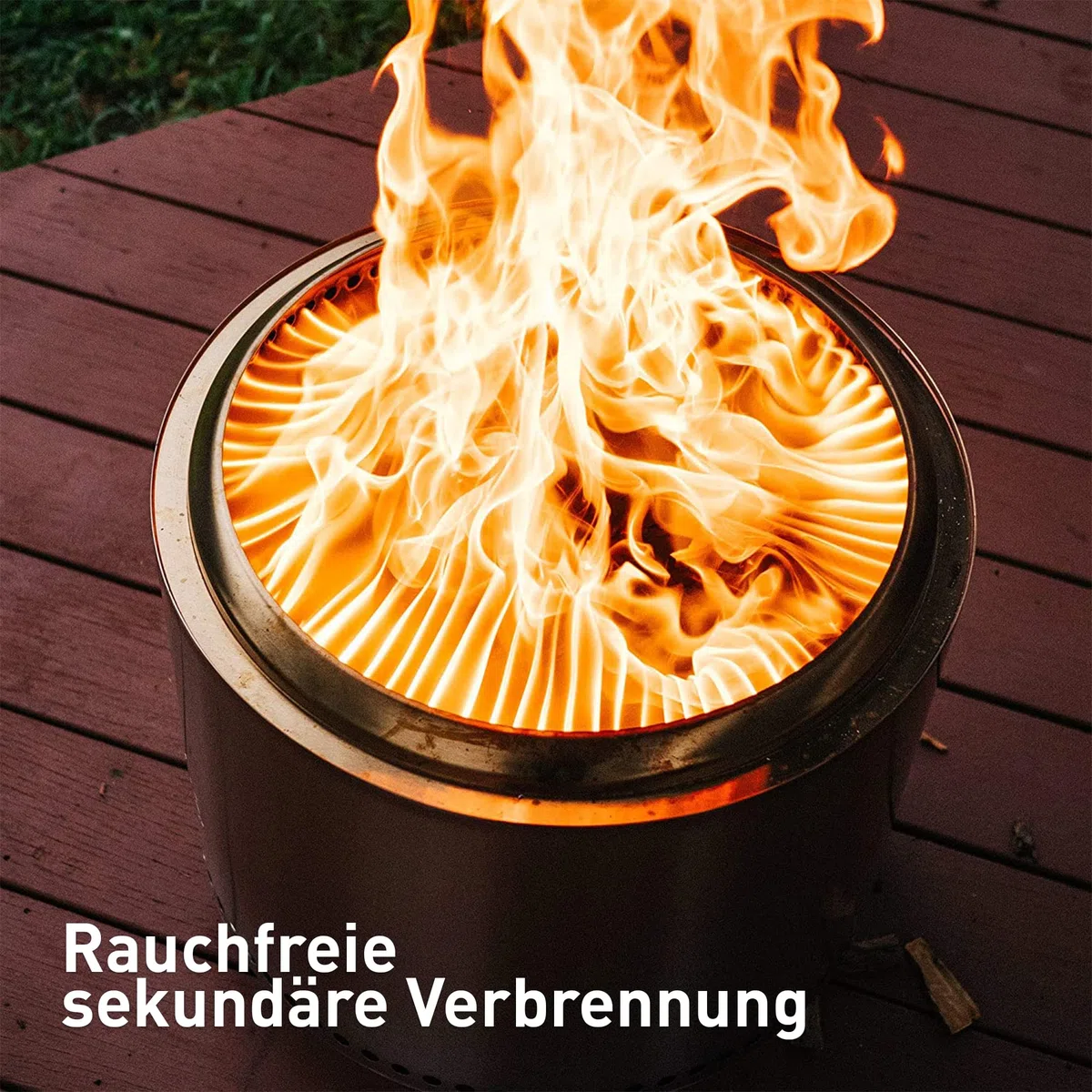 Solo Stove Feuerschale Bonfire 2.0 mit Standfuß | Feuerstelle für Raucharme Holzverbrennung, Herausnehmbare Auffangschale, Mobile Outdoor Feuertonne für Unterwegs, Edelstahl, 49,5 x 44,5 cm, 11,4 kg
