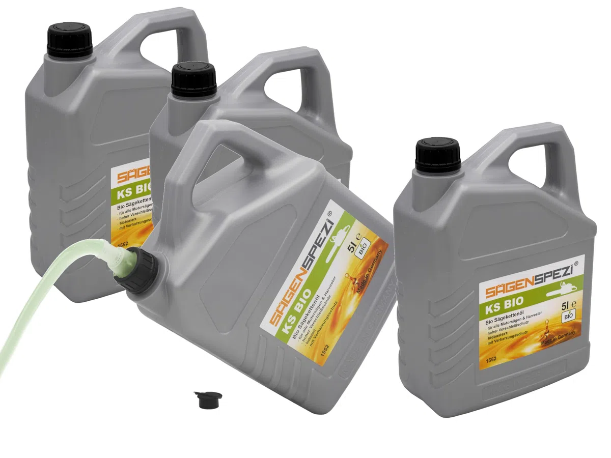 4x5 Liter Sägenspezi KS BIO Säge-Kettenöl Haftöl Bioöl für Motorsägen (insgesamt 20 Liter)