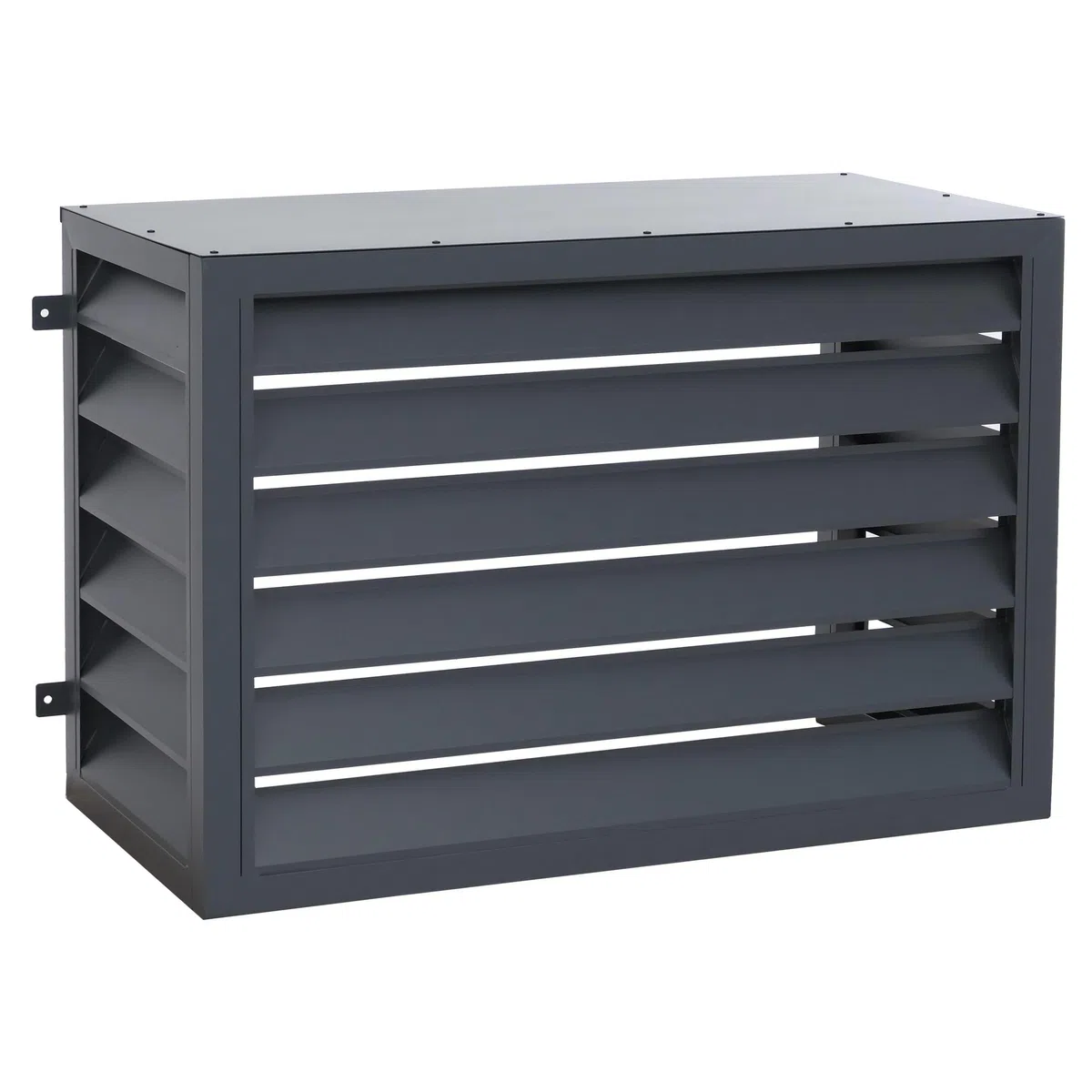 Mendler Verkleidung für Klimaanlage/Wärmetauscher HWC-O43, Abdeckung Schutzgitter, Metall 70x104x50cm - anthrazit