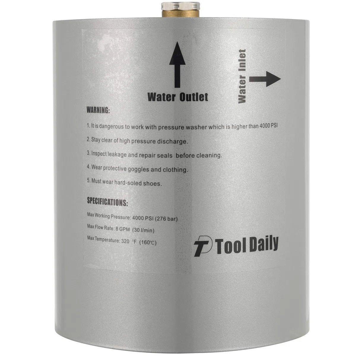 Tool Daily Hochdruckreiniger-Fußventil für Abwasser-Jetter Kit, als Hochdruckreiniger-Kugelhahn, 4000 PSI