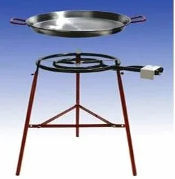 Paella Grillset Huelva mit 2-flammigem, 45cm Gasbrenner 2-Ring (15,7 KW), 65cm Pfanne, verstärkte Füsse, incl. Schlauch und Druckminderer