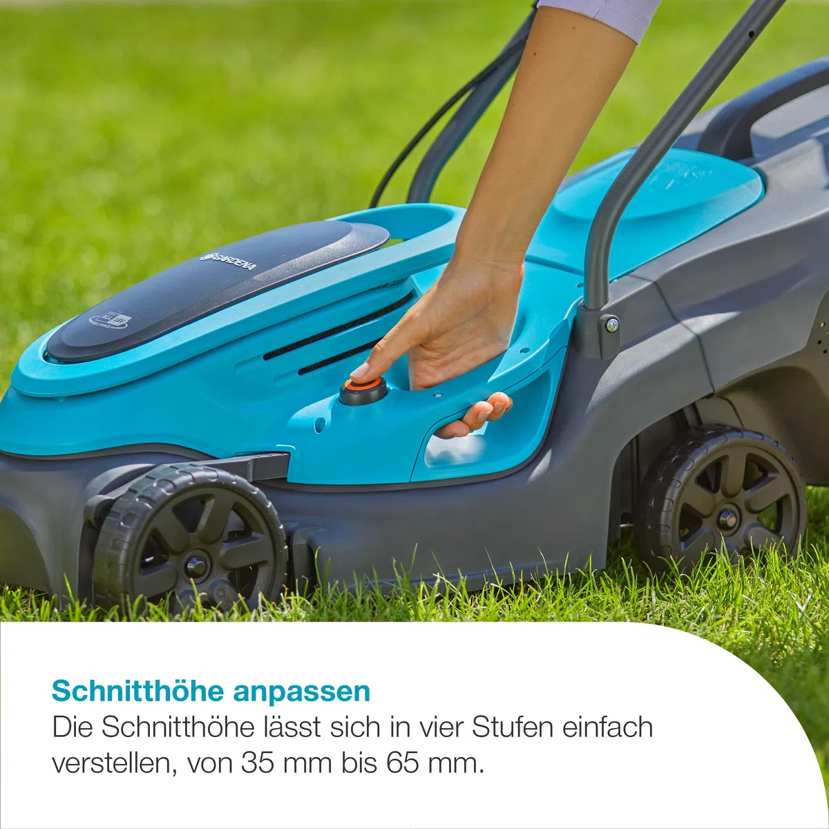 Gardena Akku-Rasenmäher EasyMax 32/18V P4A Ready-to-Use Set: Schneidmesser, Leichtgewicht, Höhenverstellung, Grasauffang, Kabellos (14634-20)