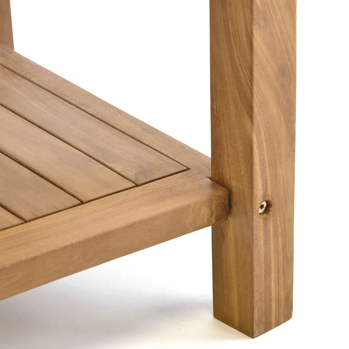 Divero Balkontisch STRALSUND aus Teak Holz, behandelt – Farbe: Braun