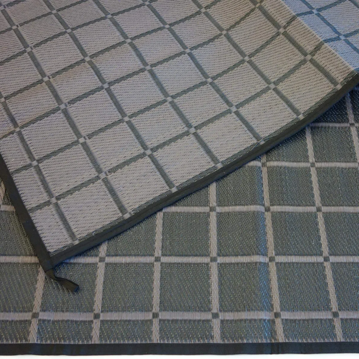 Schlauchland Zeltteppich ´´´odooro WAVETEX Square 2,7m x 6m schwarz-grau *** VIELE GRÖSSEN + Farben ** Camping Matte Wohnwagen 450 g/m² Outdoor Teppich Vorzelt Teppich Garten Spieldecke