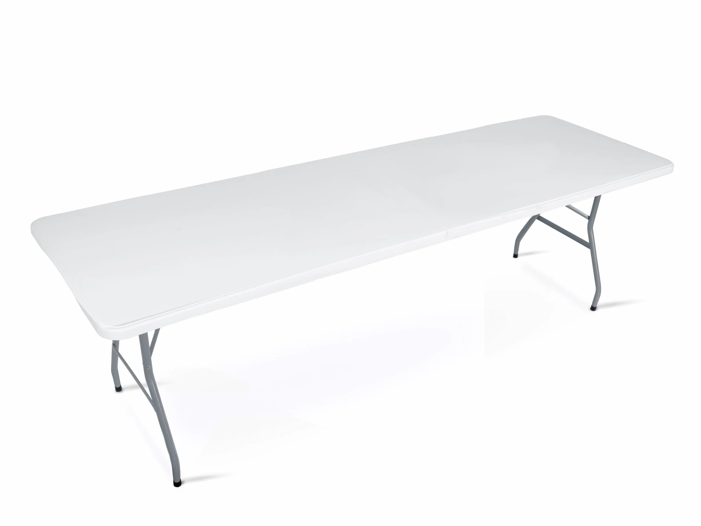 Gartentisch 244 x 75 cm Klappbar mit Tragegriff Klapptisch Campingtisch Party Weiß