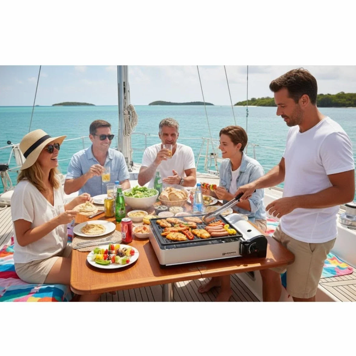 Kemper 104997 Smart BBQ tragbarer Gasgrill
