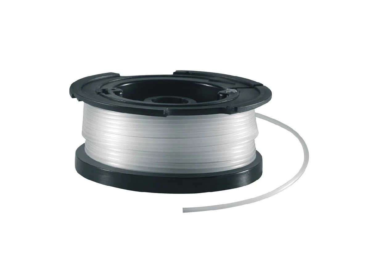 Black+Decker BESTA525 Elektro-Rasentrimmer/Rasenkantenschneider 230 V, Schwarz, 25 cm + vollautomatische Einzelfadenspule (für Rasentrimmer 10m Länge, 1.5mm Fadendurchmesser) A6481