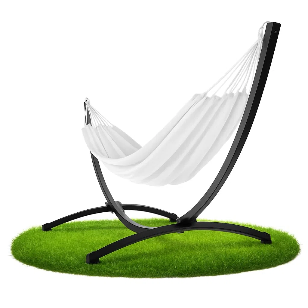 ZOLTA Hängemattengestell Für Garten und Balkon - Hängematte Outdoor Gestell - Gestell für hängematte 2 Personen - Maximale Belastung 220 kg - Stahl - Schwarz
