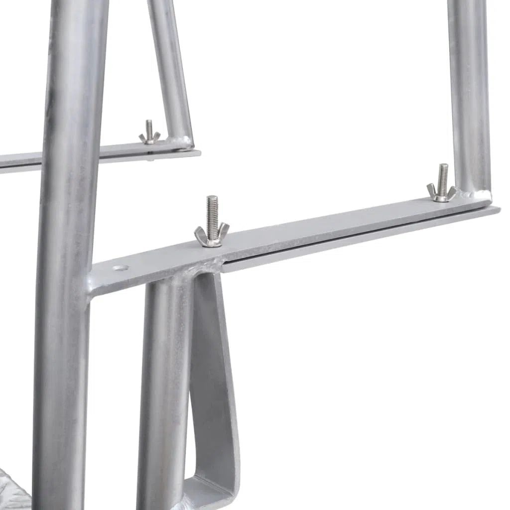 vidaXL Poolleiter 4 Stufen Aluminium 167cm Anlegeleiter Schwimmbad Leiter