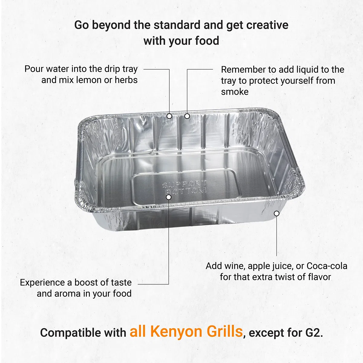 KENYON B96001 Abtropfschalen Grills, 10 Stück