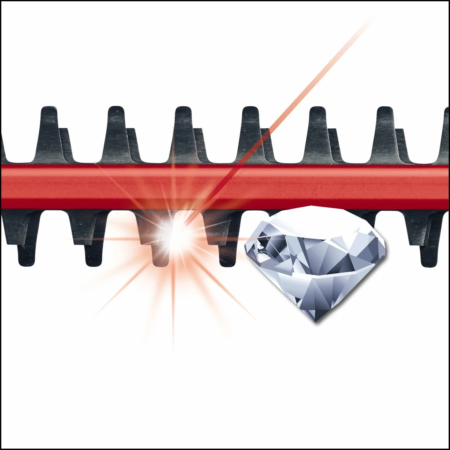 Einhell Elektro-Stab-Heckenschere GC-HH 5056 (500 W, 47 cm Schnittlänge, ausziehbar 170-250 cm, 20 mm Zahnabstand, 5-stufige Motorkopfverstellung)