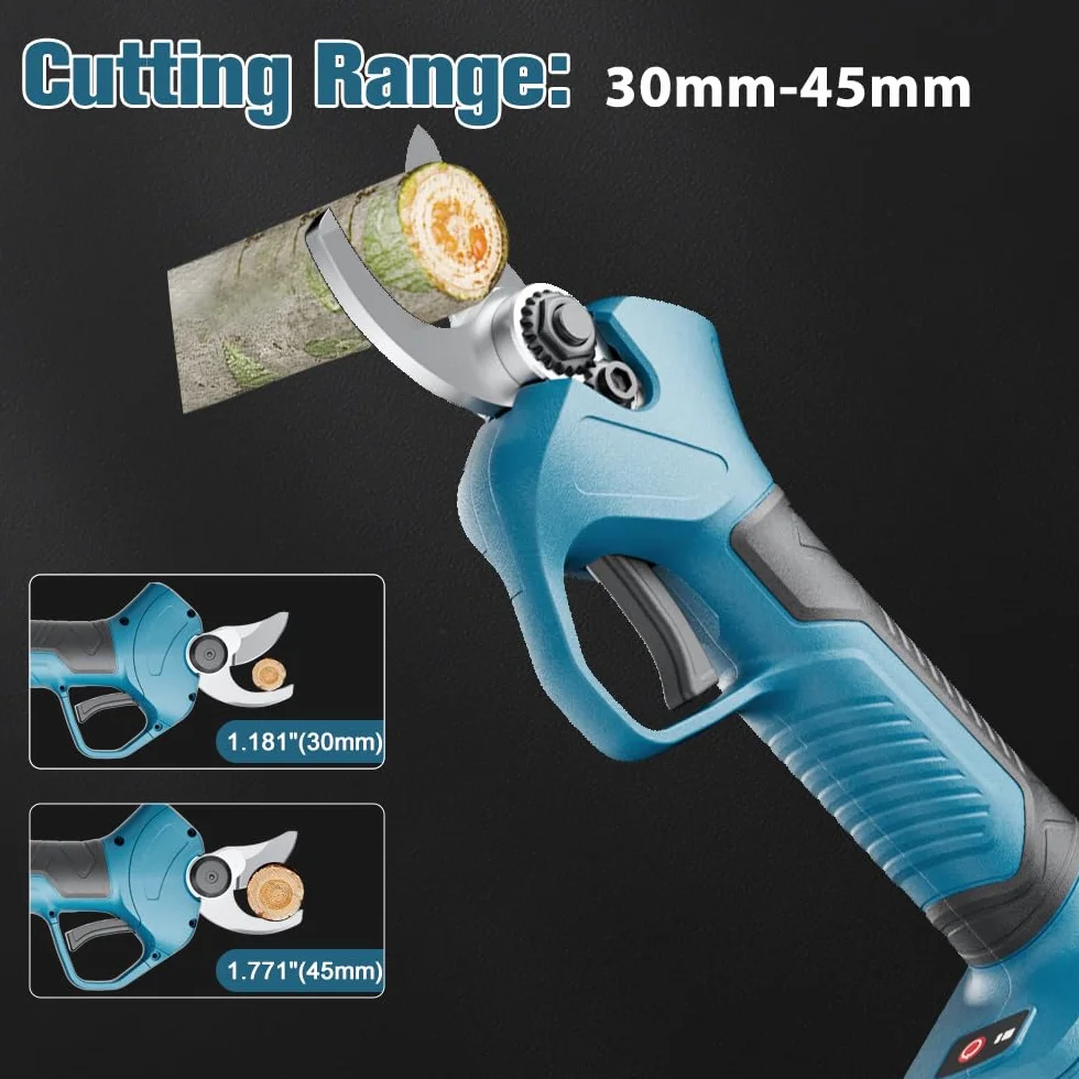 akku Elektrische Gartenschere für Makita 18 V, Bürstenloser Motor, Elektrische Astsäge, LCD-Display zum Beschneiden von Bäumen und Obstbäumen