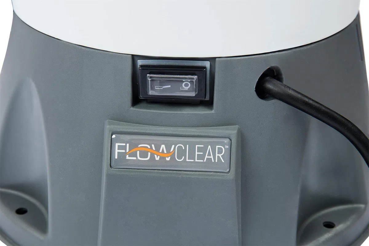 Bestway Flowclear Sandfilteranlage 3.028 l/h, Grau | Sandfilterpumpe für Aufstellpools mit einer Filterleistung von 3.028 l/h