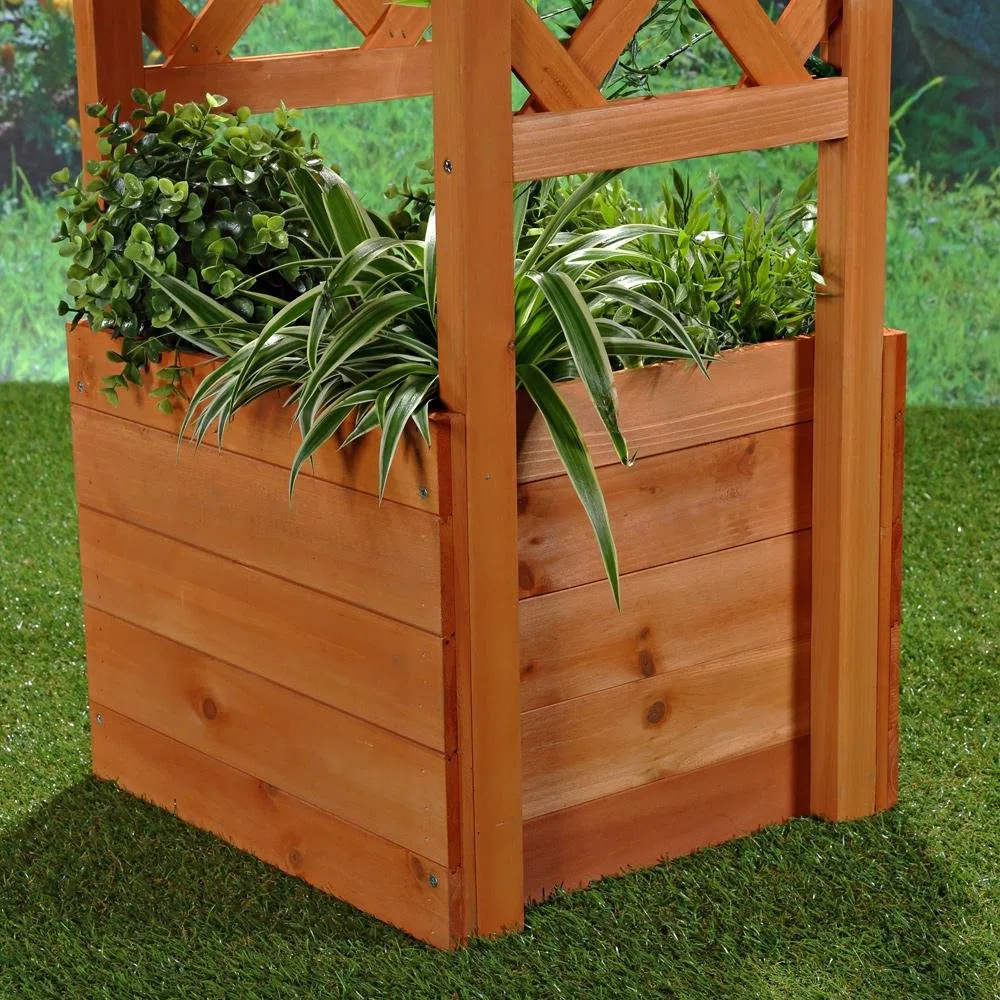 Melko Rankhilfe 2er Set Garten Pflanzkasten mit Rosenbogen Spalier Rosensäule Pergola