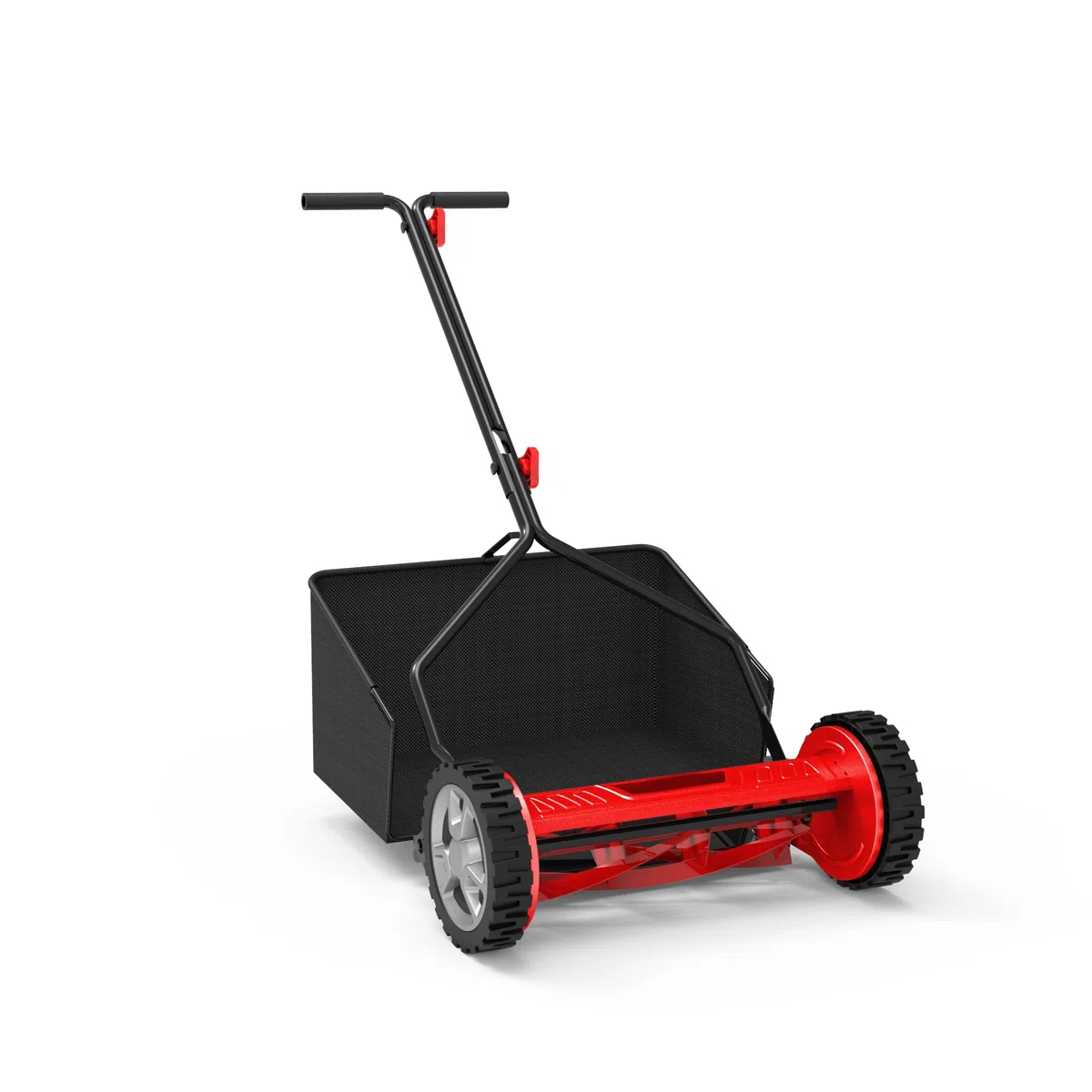 Güde Spindelmäher GSPM 380 (Handrasenmäher, Schnittbreite 380 mm, Fangeinrichtung 35 l, stufenlose Schnitthöhenverstellung 12-42 mm, 5 rotierende Stahlmesser, leise, Mähleistung bis zu 400 m²)