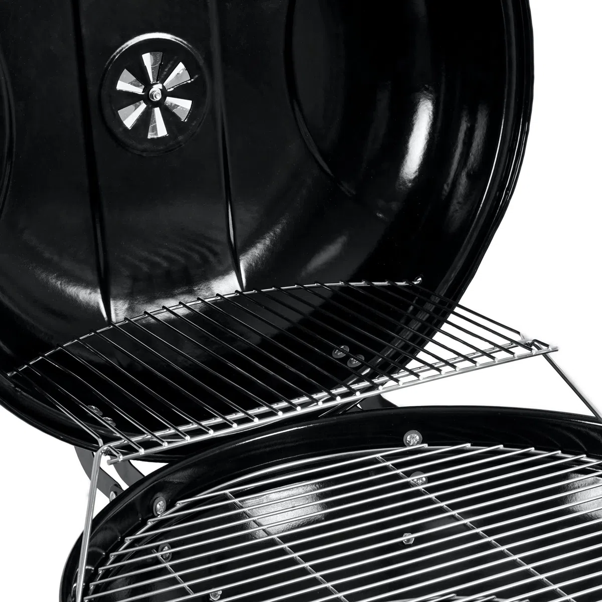 BBQ-Toro Kugelgrill Ø 57 cm mit Ablagefläche und Grillrostheber | Grillfläche Ø 54,5 cm | BBQ Kugelgrill Holzkohle, Barbecue Grill Holzkohle rund, Holzkohlegrill mit Deckel