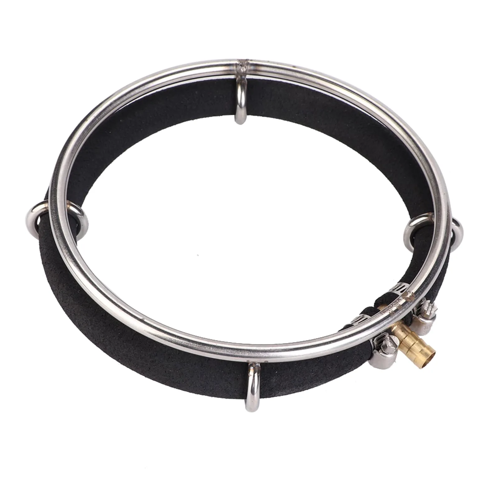Teich-Luftverteiler, Edelstahl, beschwerter Hydrokultur-Belüfter, KoiPond Tri-Ring, verbessert die Gesundheit von Fischen und Pflanzen (4 Schlaufen/Ø 45 cm)