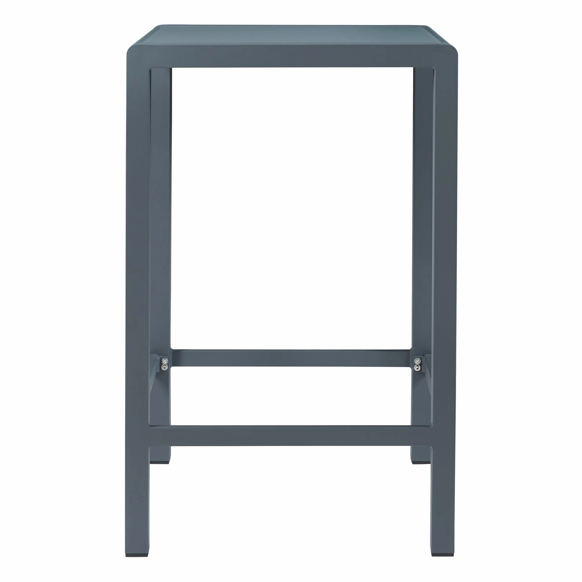 casa.pro Outdoor Bartisch Avise Garten Stehtisch mit Glasplatte Aluminium Bistrotisch wetterfest 108 x 70 x 70 cm Partytisch quadratisch Anthrazit