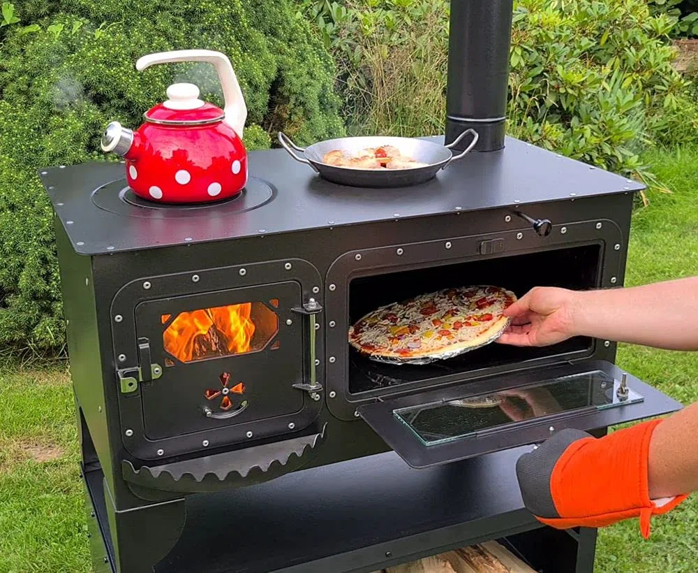Garten-Backofen ELISE XL mit Kochstelle | Gartenherd, Holzbackofen, Pizzaofen