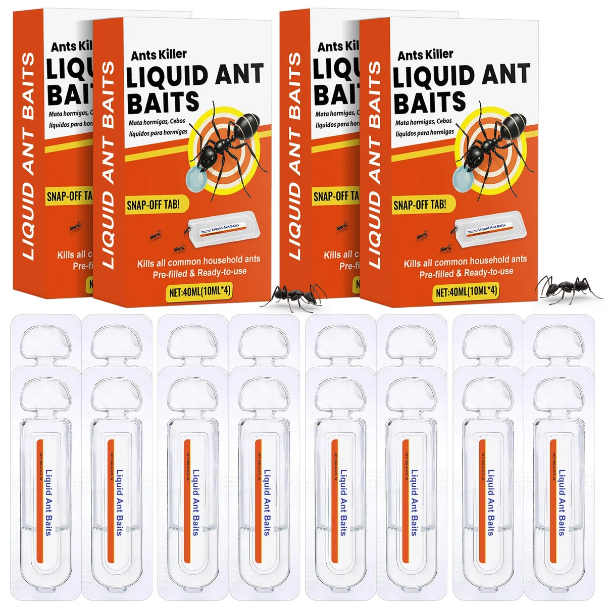 16 Stück Ameisenköderdose, Ameisen Gel Ameisenköder für Innenräume Haus Küche Balkon Garage, Überwachung von Ameisen, Geruchslos, Sicher für Kinder & Haustiere