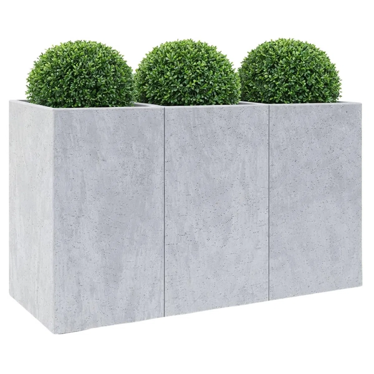 Blumentopf Blumenkübel grau 60x90 Übertopf Pflanzgefäß auf Rollen Betonstruktur Modern für Garten Balkon Terrasse
