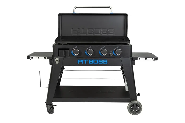 Pit Boss 4-Brenner Ultimate Lift-Off Plancha (Grill mit Keramikbeschichtung, 13,5 kW Leistung, 4 Gasbrenner aus Edelstahl) 10815 | Grill mit Keramikbeschichtung, 13,5 kW Leistung, 4 Gasbrenner aus Edelstahl 10815