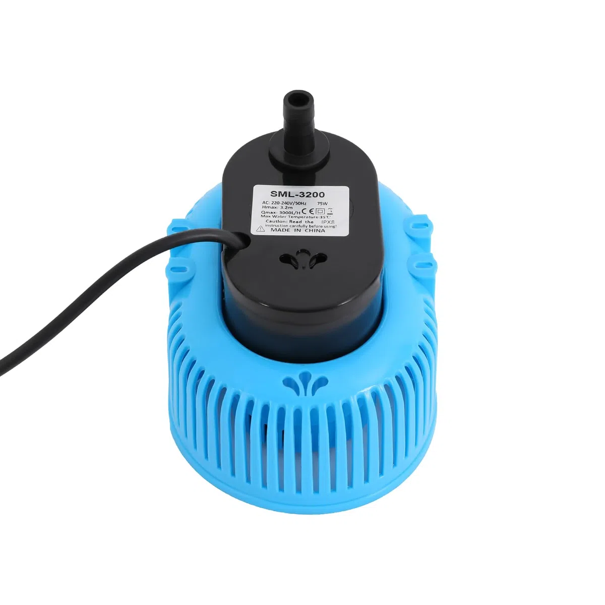 Pool Pumpe 75W Planschbecken Filterpumpe mit Wasserleitung, Anschlüsse, IPX8 Filterpumpe Pool für Teiche, Schwimmbäder, Springbrunnen, Aquarien, landwirtschaftliche Bewässerung (Blau)