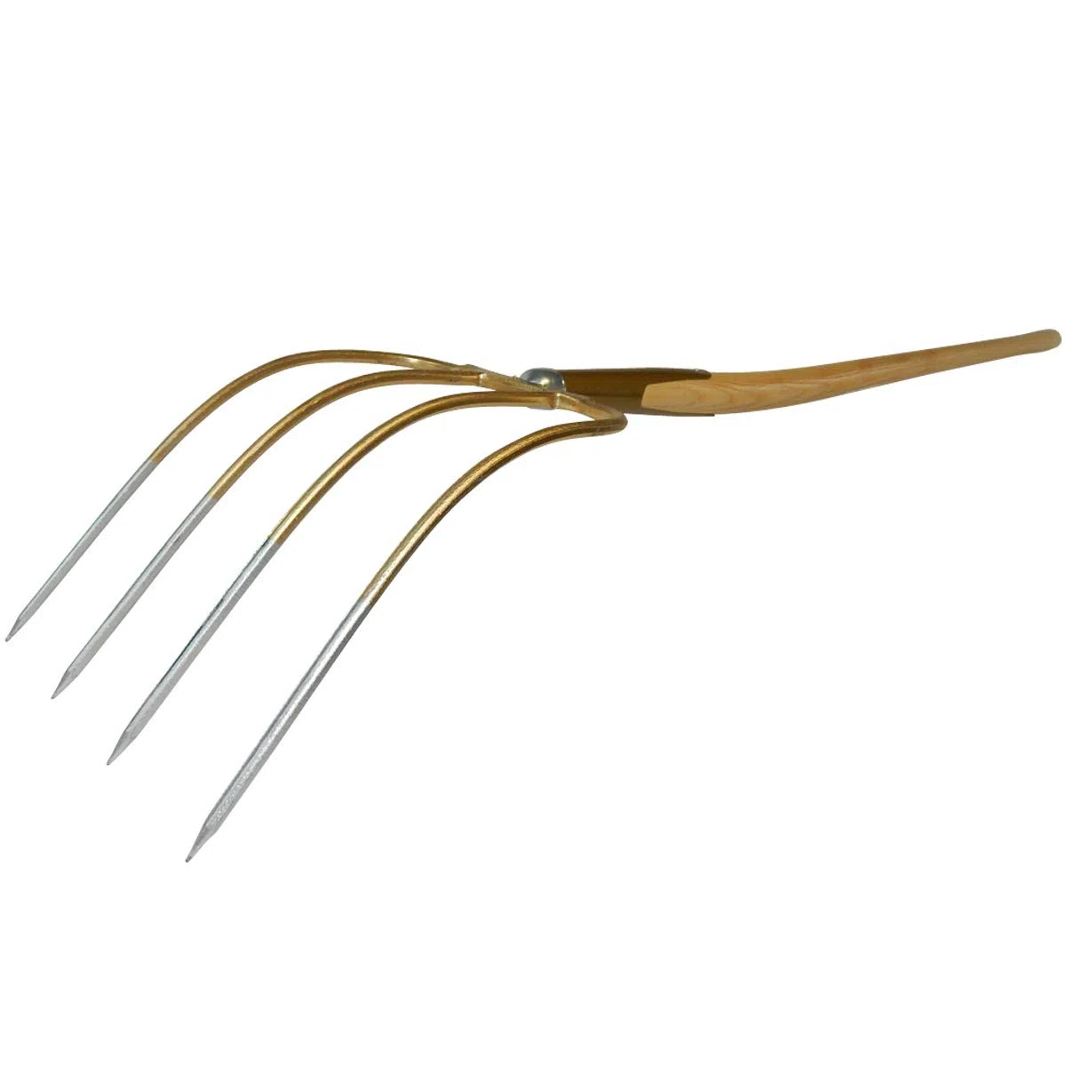 SHW-FIRE Dunggabel - Stabile 4 Zinken Gabel mit Schienenzwinge für Profis. Praktischer 135 cm Stiel