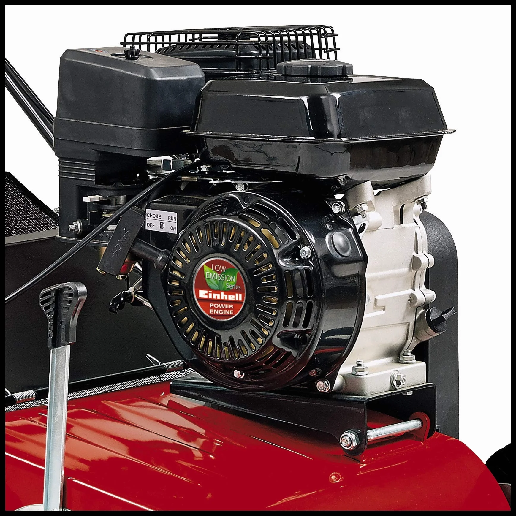Einhell Benzin-Vertikutierer GC-SC 4240 P (bis 1.200 m², 4.2 kW, 4-Takt-Motor, kugelgelagerte Messerwalze mit 18 Stahlmessern, 8-stufige zentrale Arbeitstiefeneinstellung)